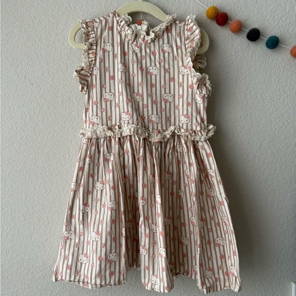 Hello Kitty cotton frill sleeve dress